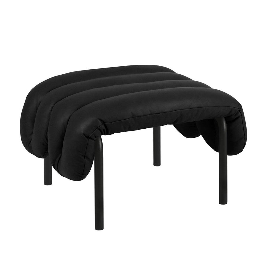 Puffy Black Leather Ottoman Hem 20353 1