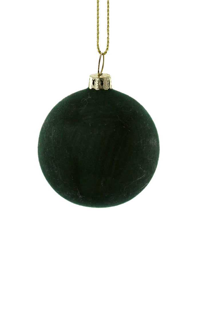 velvet ball holiday ornament in various colors 3