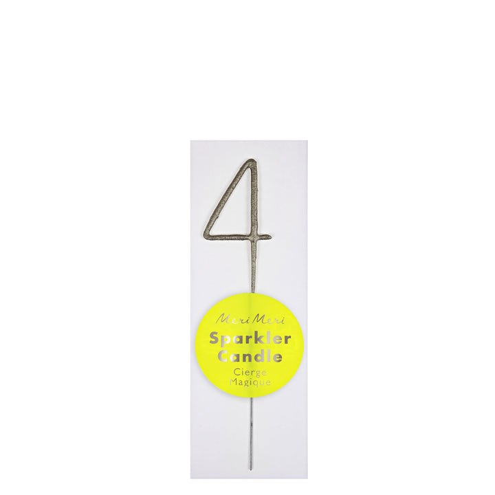 Mini Silver Sparkler Numbers 0 To 9 Candles By Meri Meri 4
