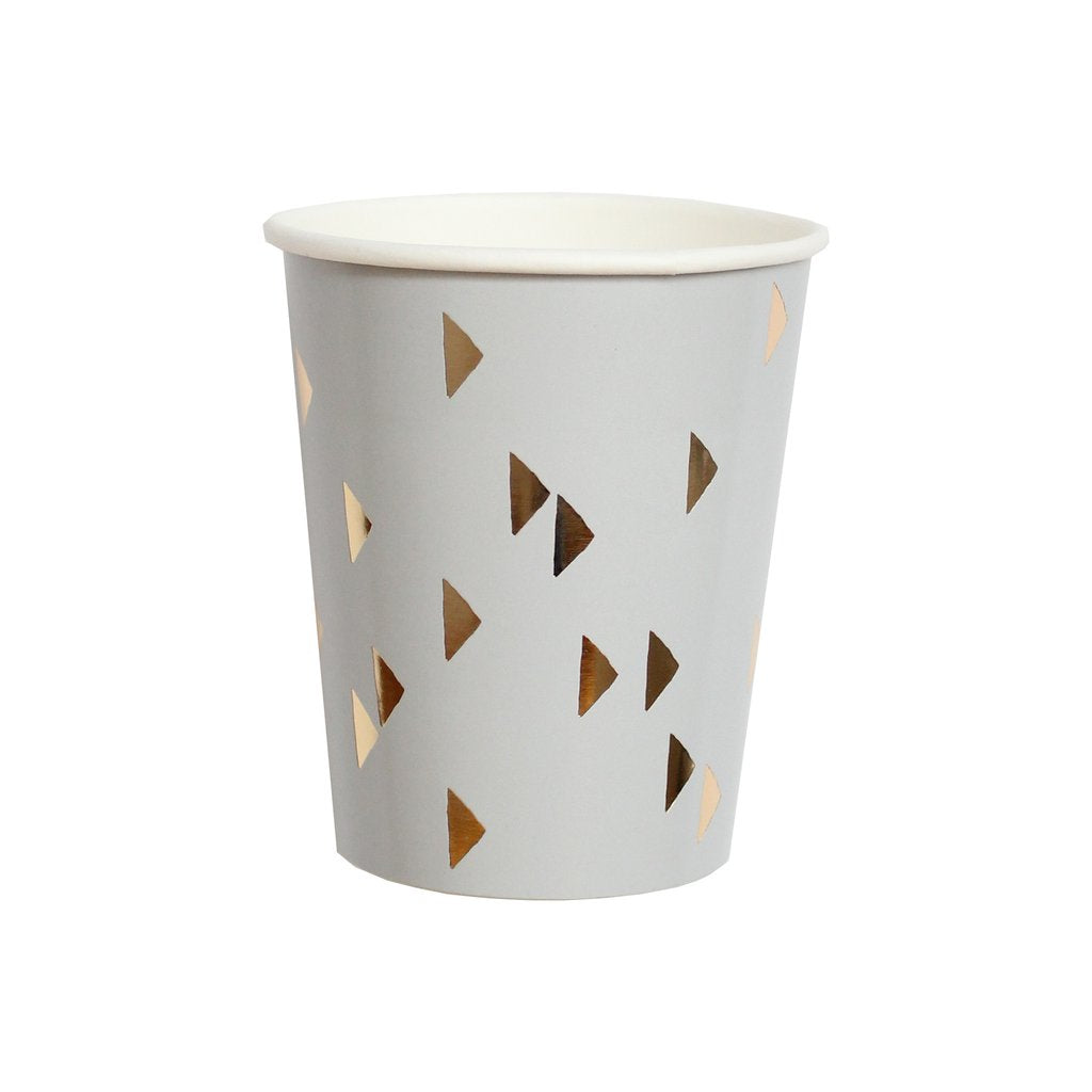 Wander Grey Triangles Paper Cups Design By Harlow Grey 1