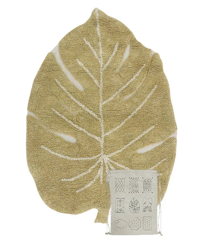 Washable Rug Mini Monstera Olive Lorena Canals C Mi Mons 1