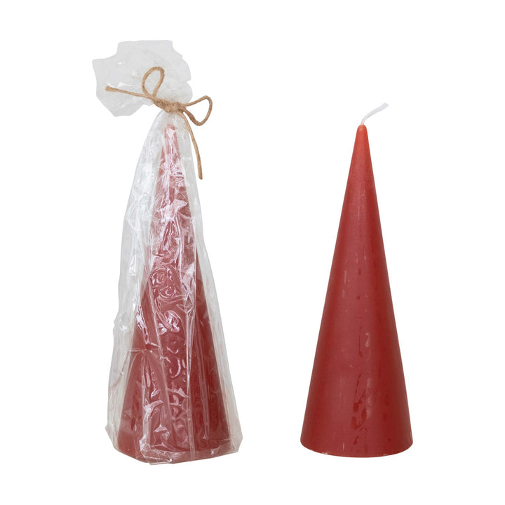 Tree Shaped Candle in Red