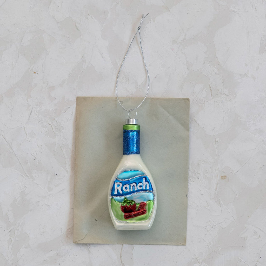 Hand-Painted Ranch Dressing Bottle Ornament