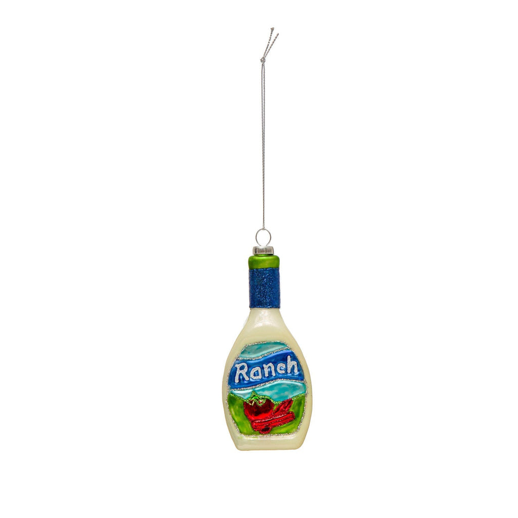 Hand-Painted Ranch Dressing Bottle Ornament