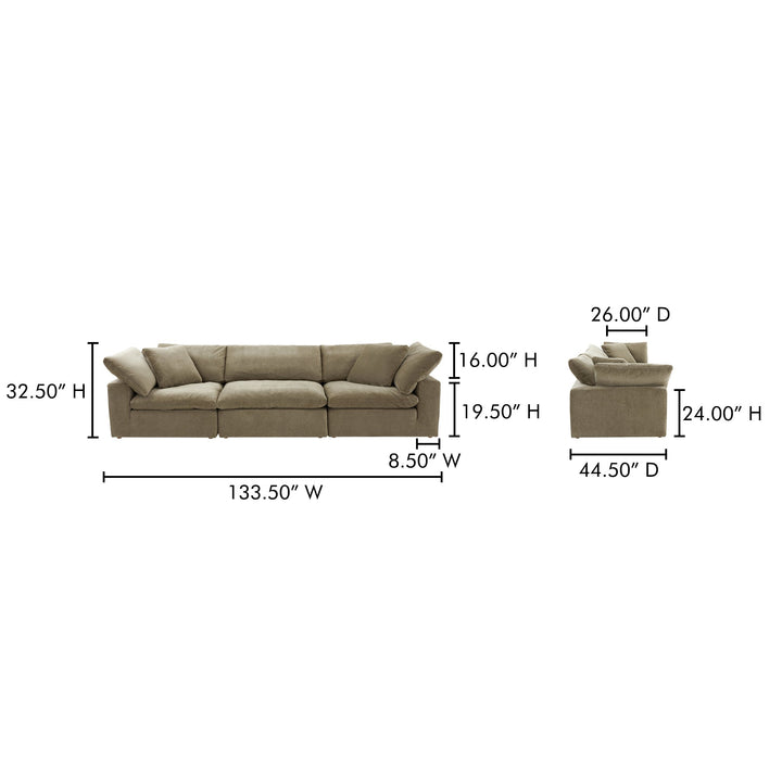 Clay Modular Sofa Moes Home Collection Mhc Yj 1026 49 27