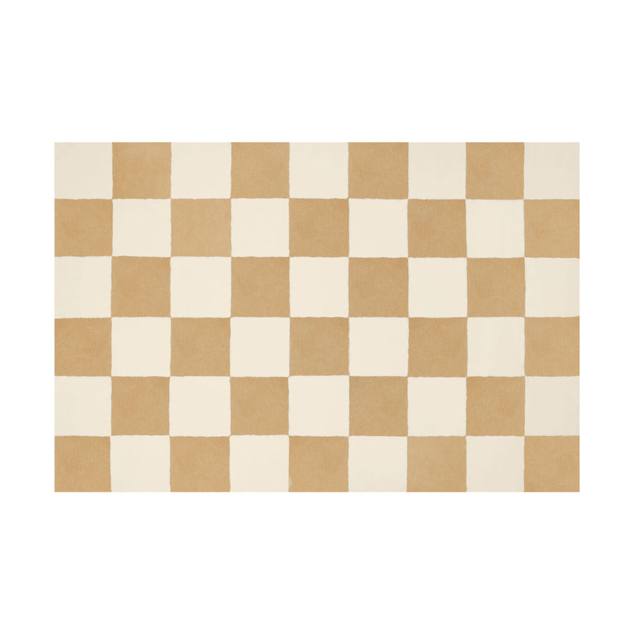 Pattern Off White Cream Check Rug Hem Hem 31364 1