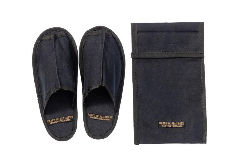 waxed canvas portable slipper small black design by puebco 1