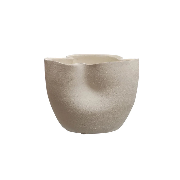 Stoneware Ruffled Planter