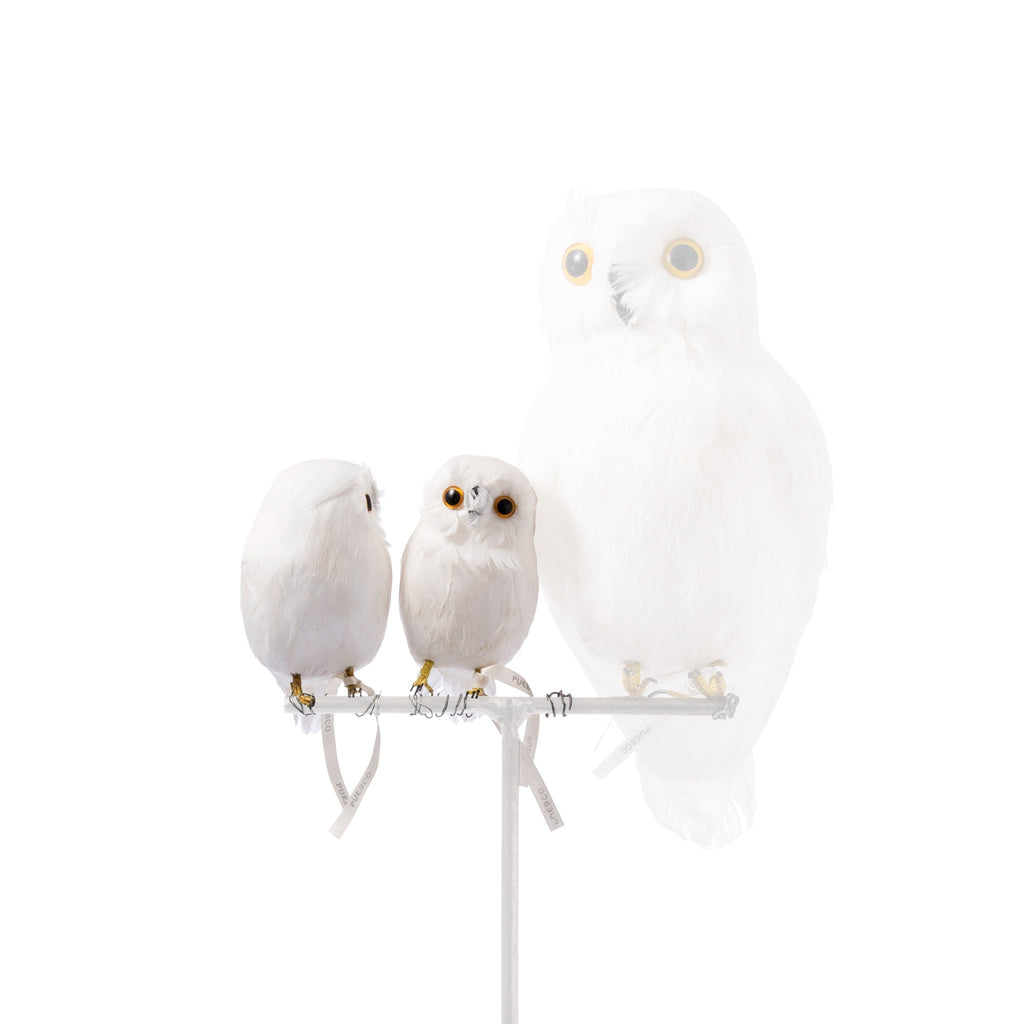 artificial birds owl white design by puebco 1