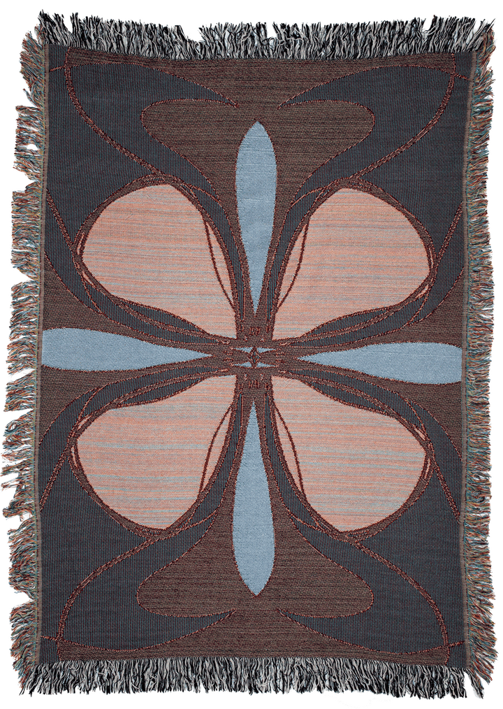Blu Bloom Woven Blanket