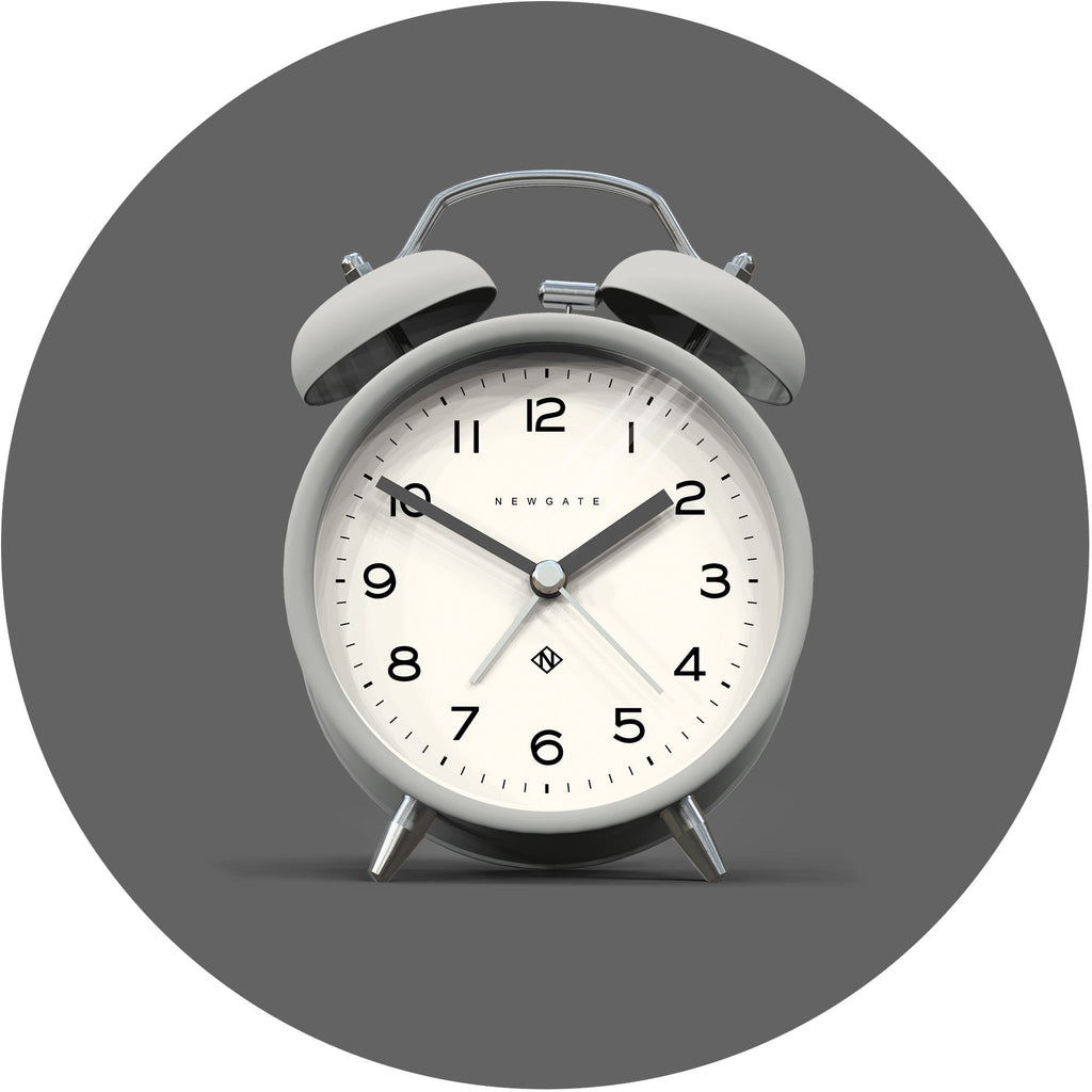 charlie bell echo alarm clock in posh grey design by newgate 1