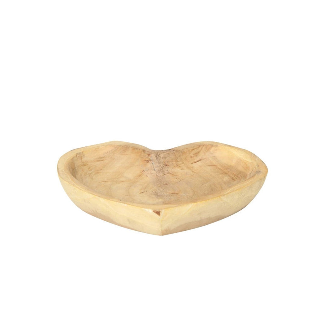 decorative paulownia wood heart bowl 1