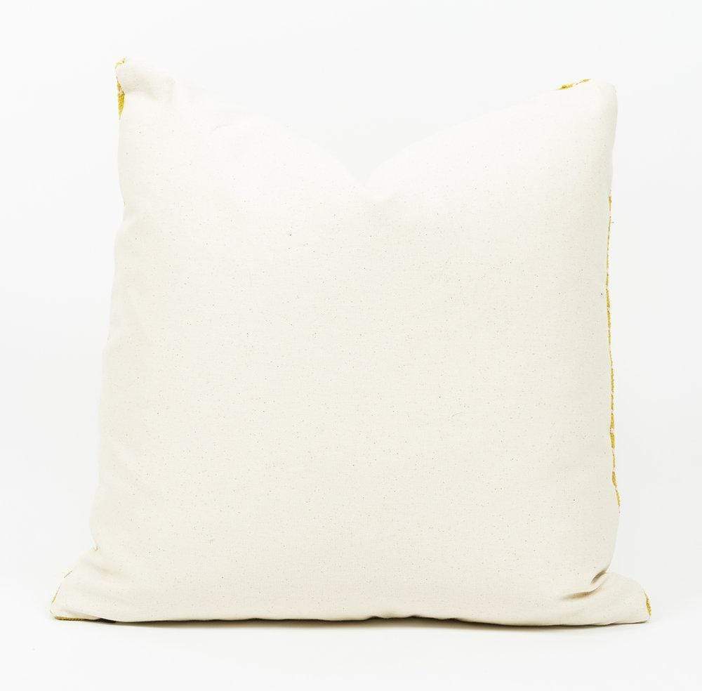 Ras Yellow African Mud Cloth Pillow 2