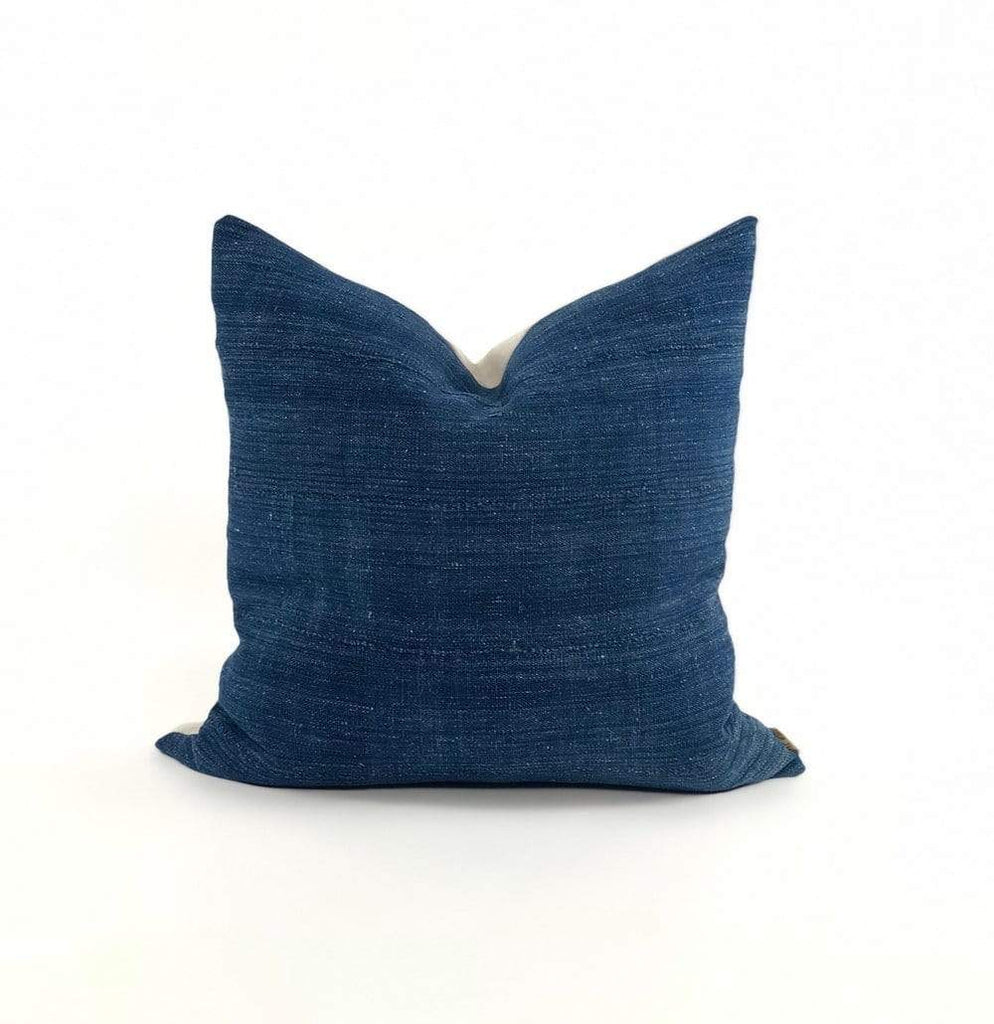 Wampa Blue African Mud Cloth Pillow 1