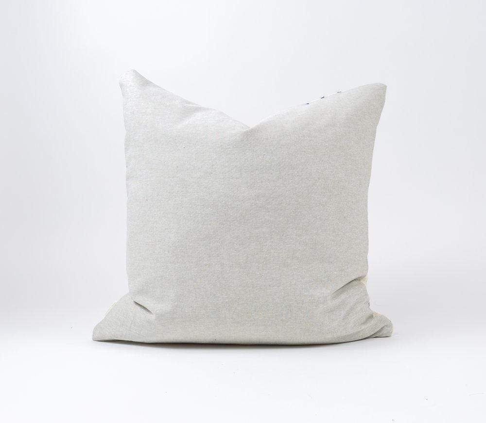 Wampa Blue African Mud Cloth Pillow 2