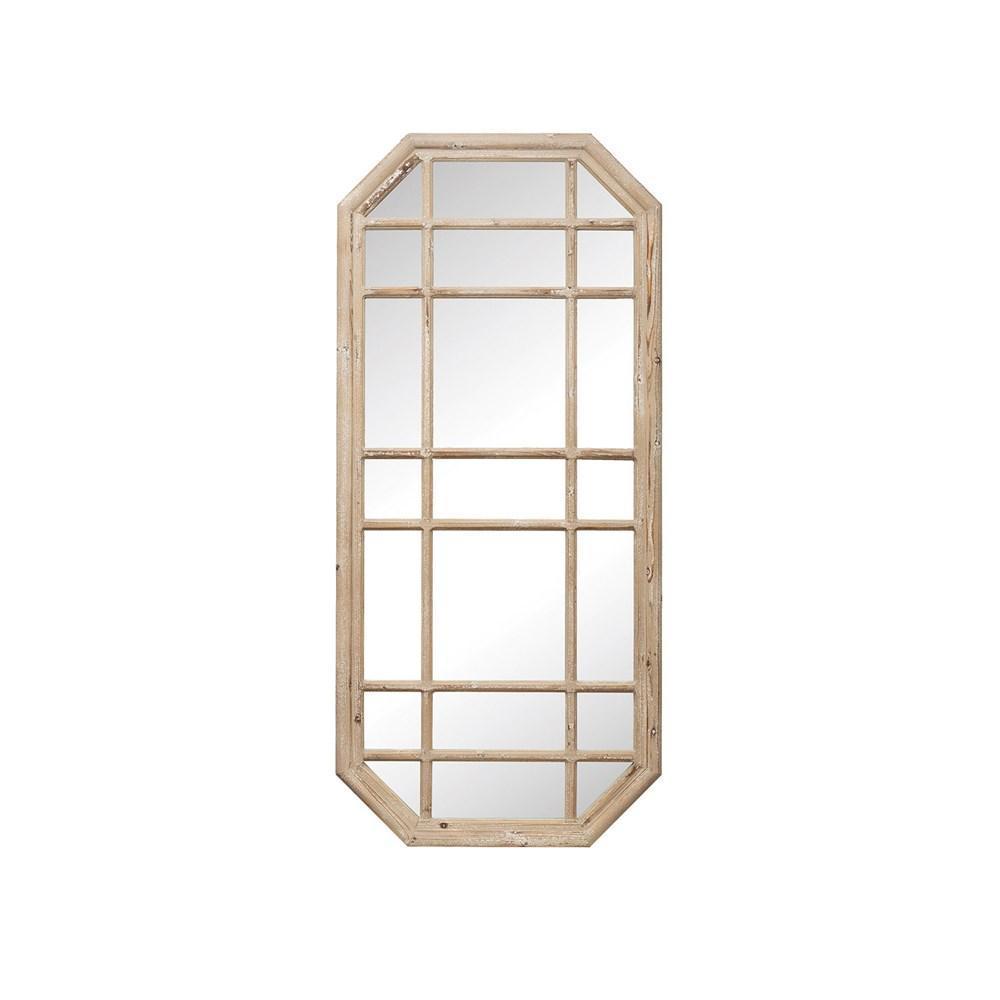 Octagon Wood Framed Mirror 2