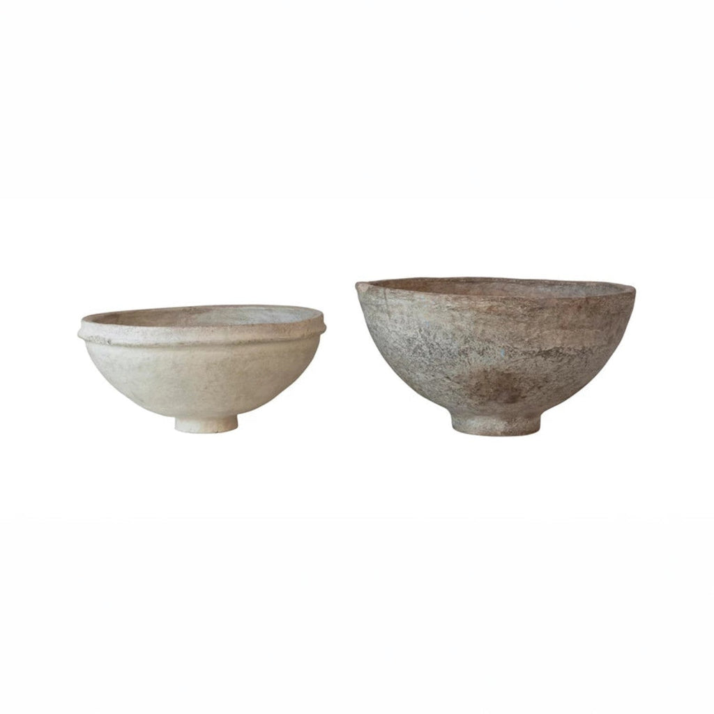 found decorative paper mache bowls set of 2 1