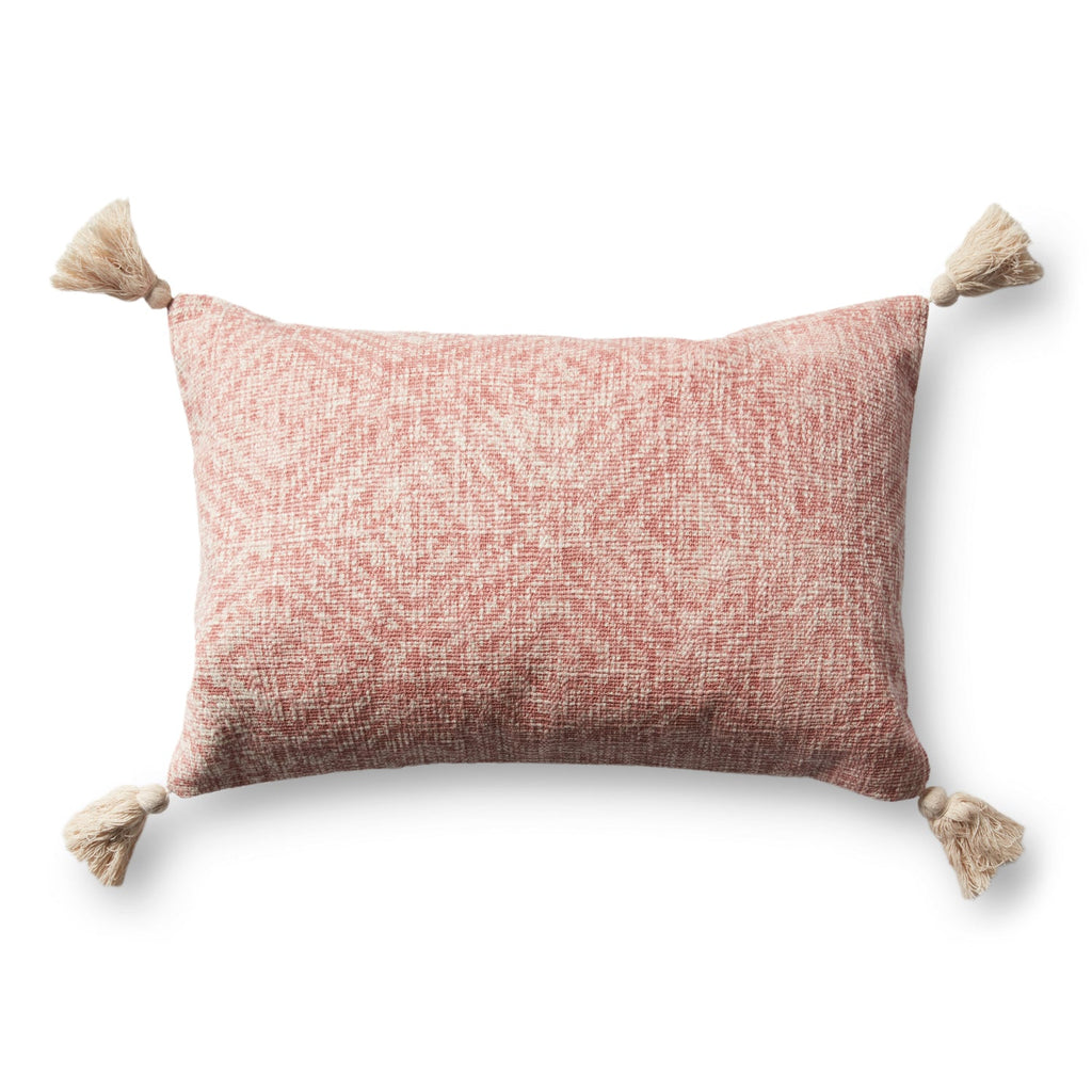 Hand Woven Pink Pillow Flatshot Image 1