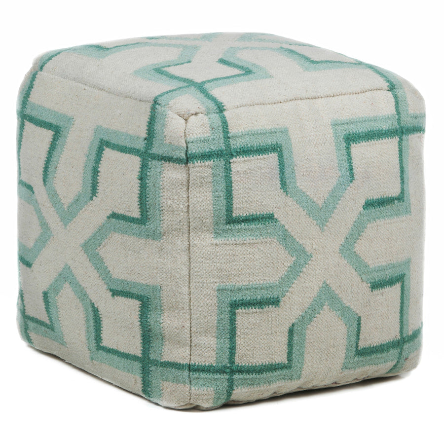 Hand Knitted Contemporary Wool Pou 137 Pouf Chandra Rugs 1