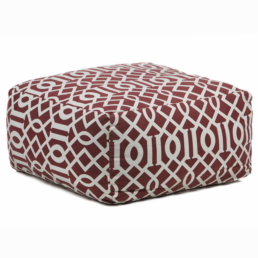 Handmade Contemporary Printed Cotton Pou 110 Pouf Chandra Rugs 1