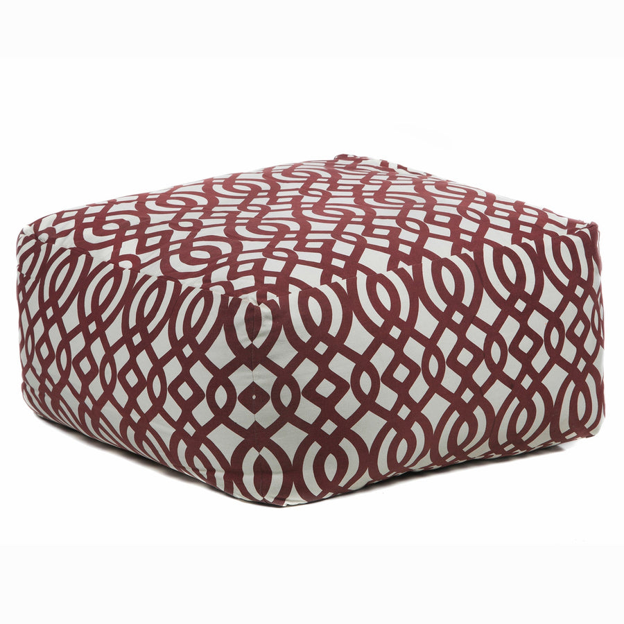 Handmade Contemporary Printed Cotton Pou 111 Pouf Chandra Rugs 1