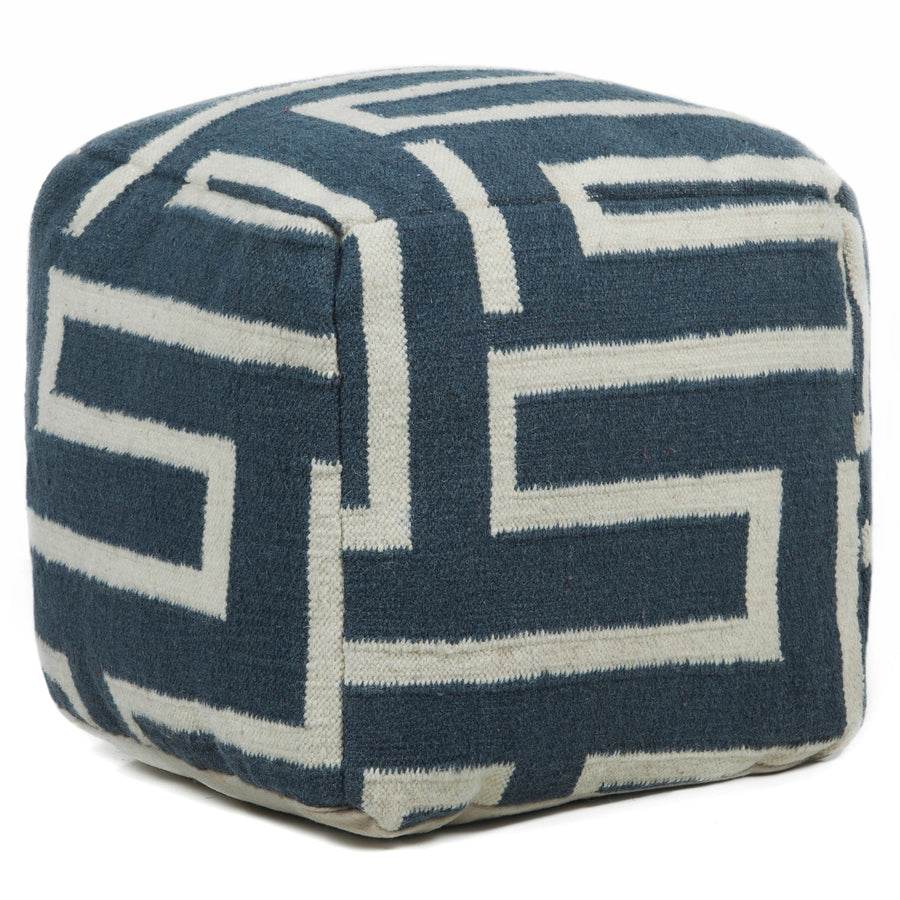 Hand Knitted Contemporary Wool Pou 133 Pouf Chandra Rugs 1