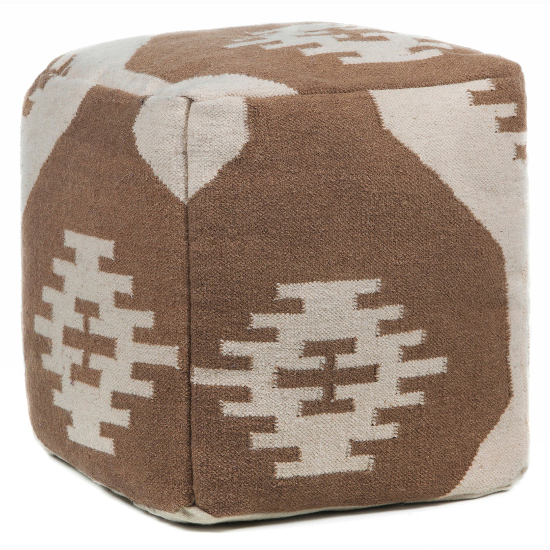 Hand Knitted Contemporary Wool Pou 143 Pouf Chandra Rugs 1