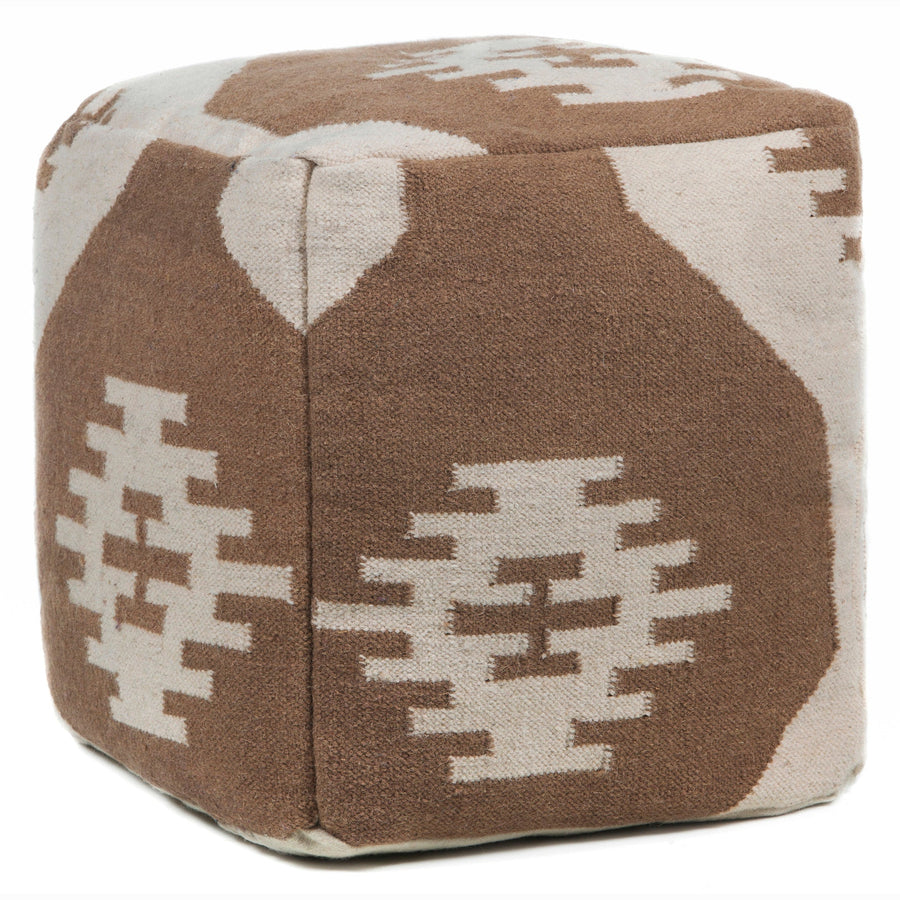 Hand Knitted Contemporary Wool Pou 143 Pouf Chandra Rugs 1