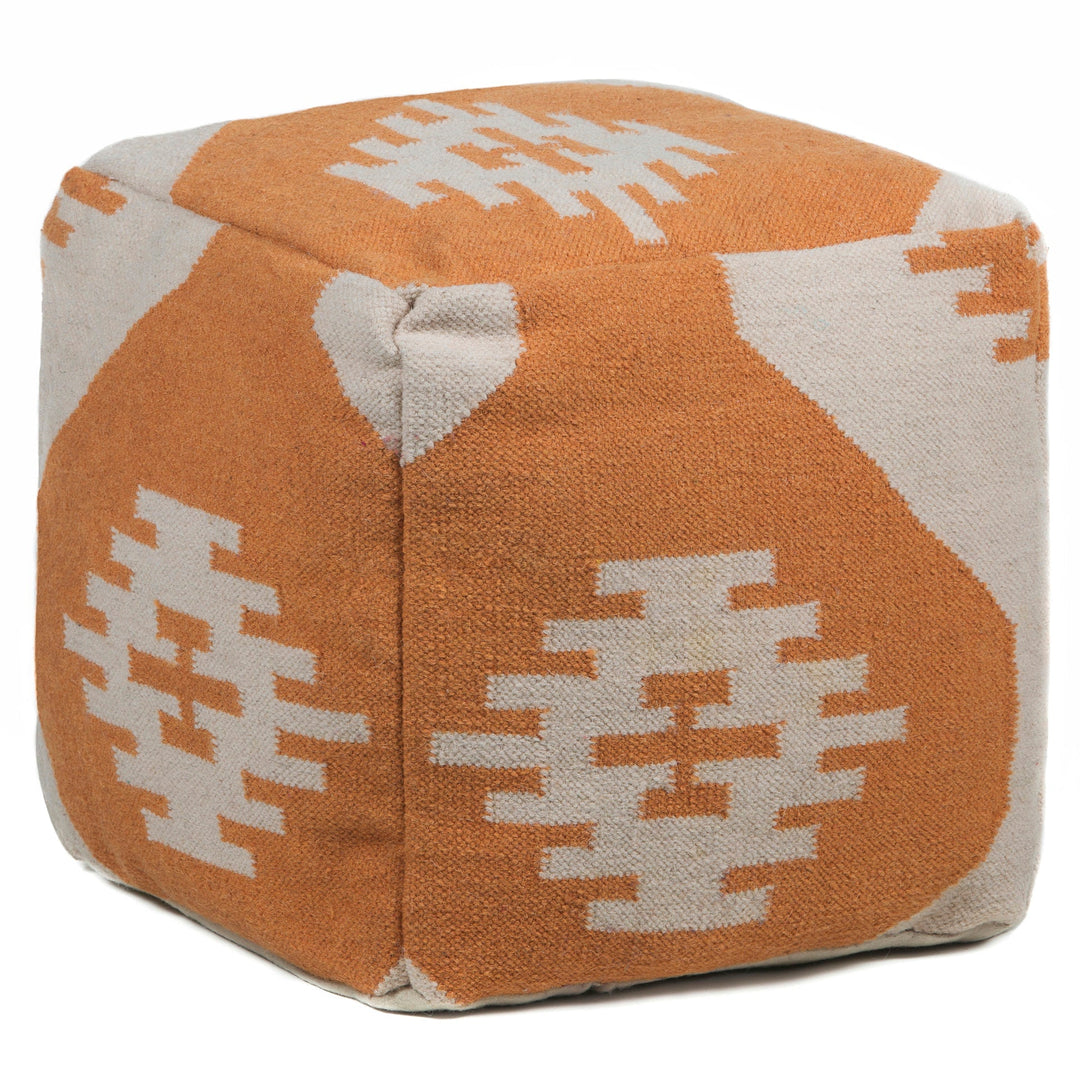 Hand Knitted Contemporary Wool Pou 129 Pouf Chandra Rugs 1