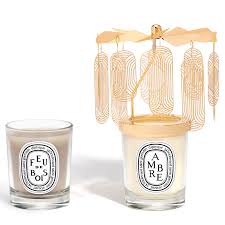 Ambre & Feu de Bois Candle with Carrousel Set