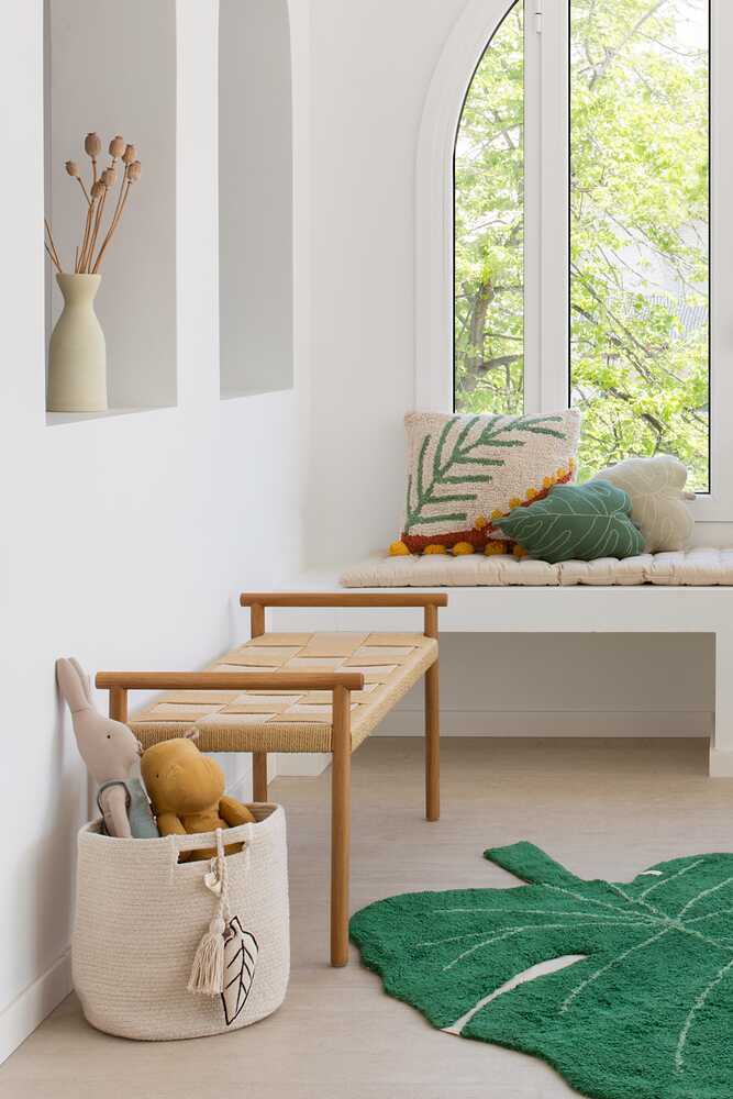 Knitted Cushion Baby Leaf Lorena Canals Sc Babyleaf 6