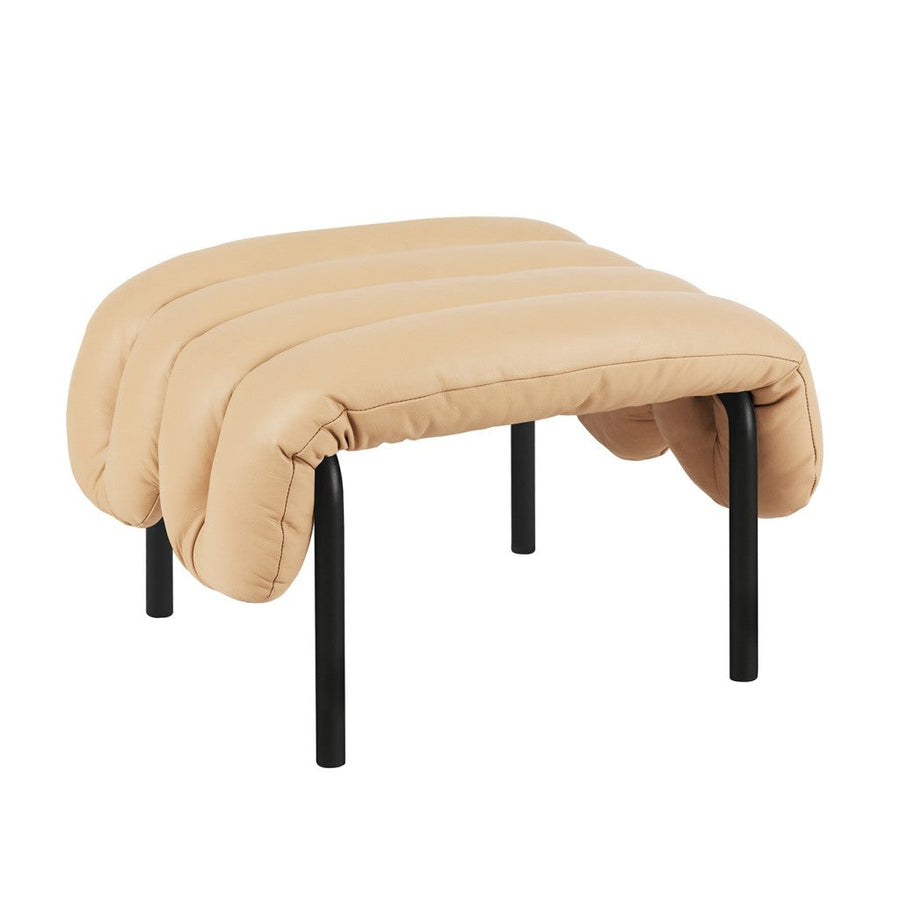 Puffy Sand Leather Ottoman Hem 20294 1
