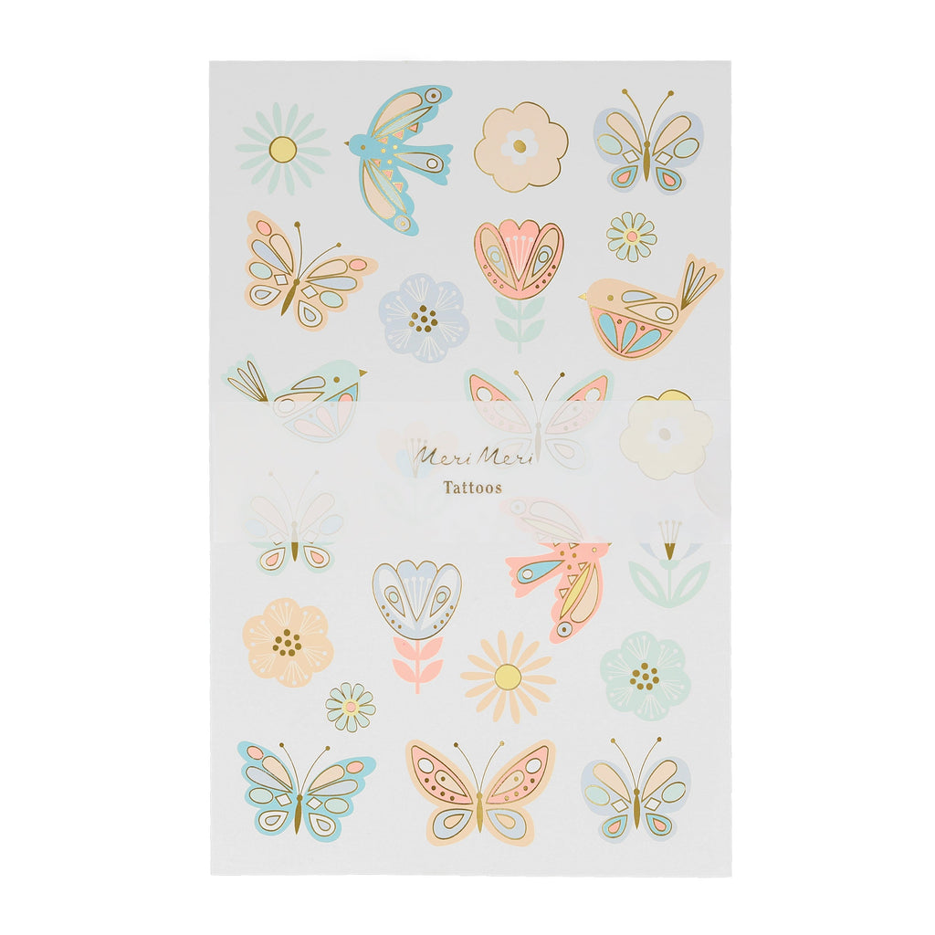 birds butterflies tattoo sheets by meri meri mm 267817 1
