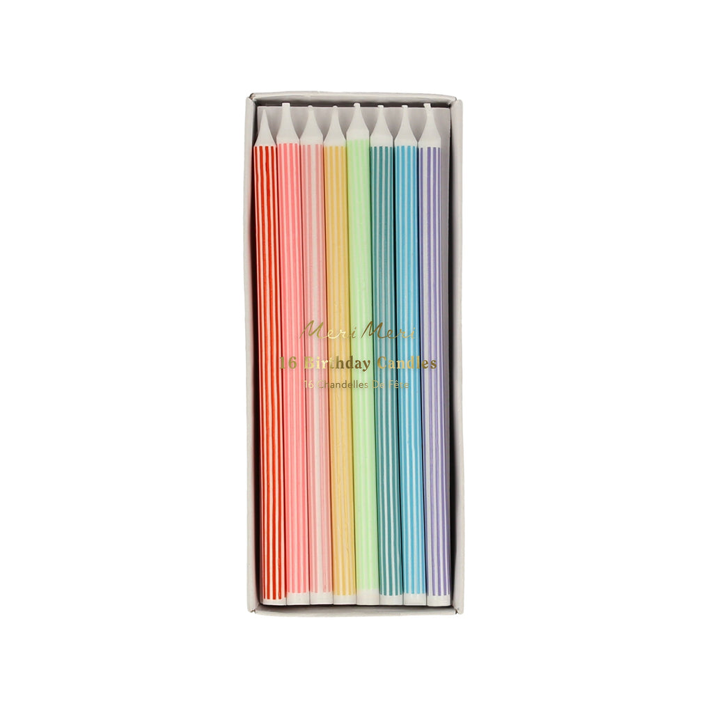 mixed striped candles by meri meri mm 271417 1