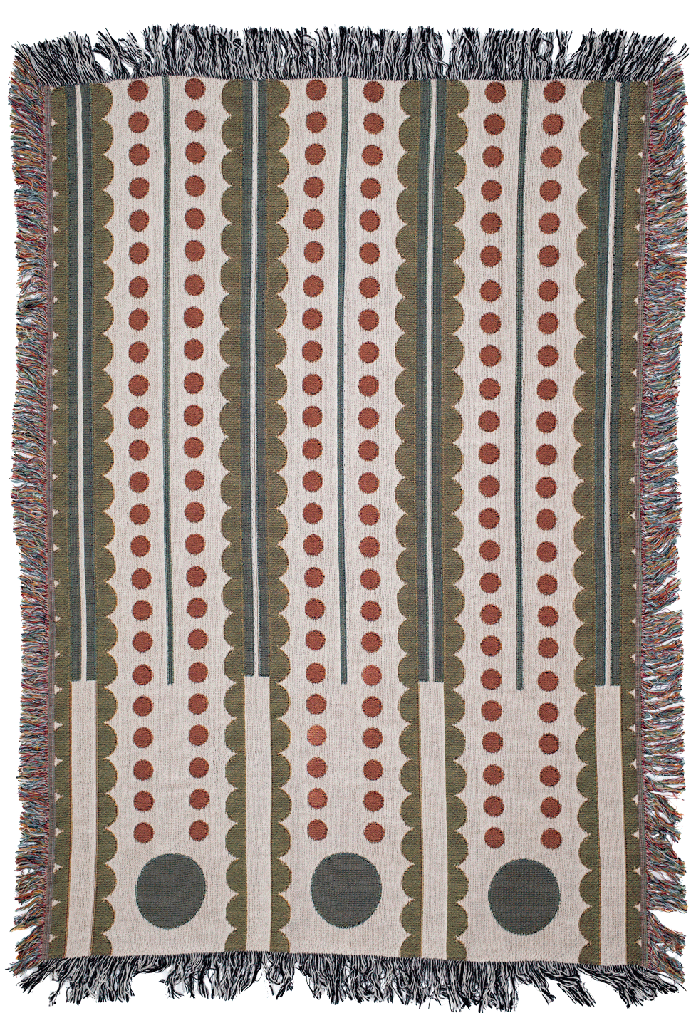 Olive Cranberry Woven Blankets