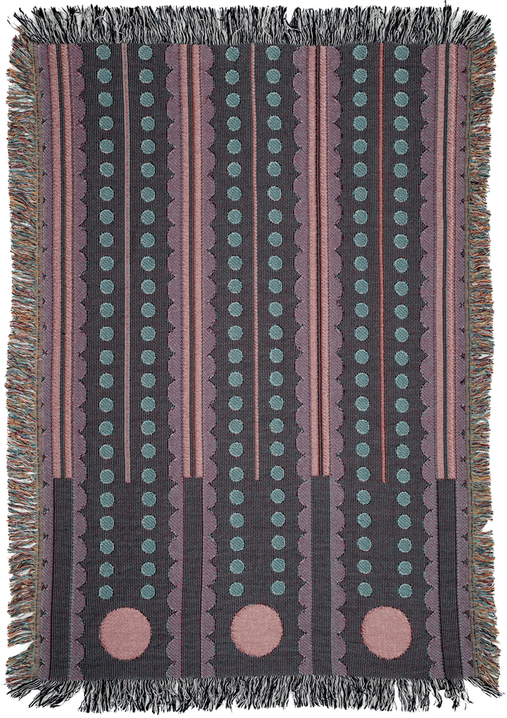 Olive Cranberry Woven Blankets