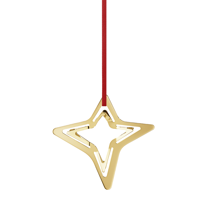 Ornament Four Point Star Gold 2