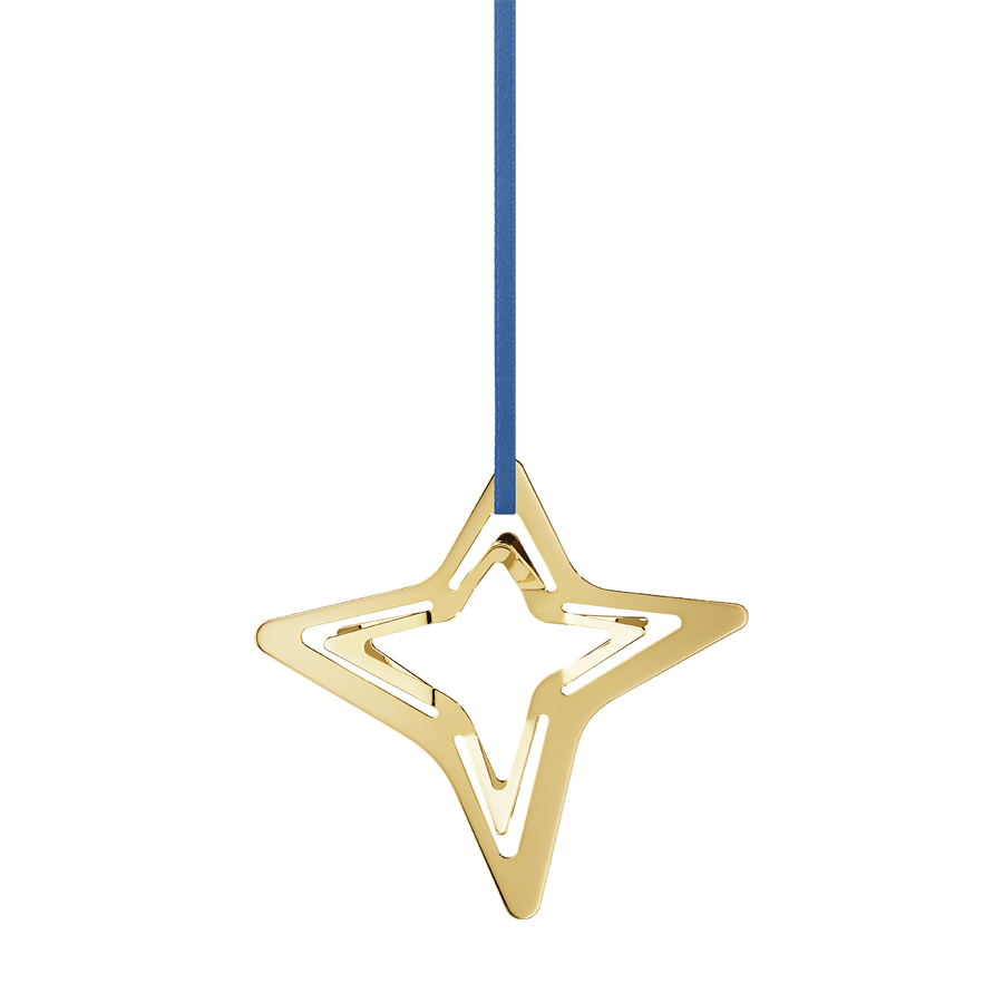Ornament Four Point Star Gold 1