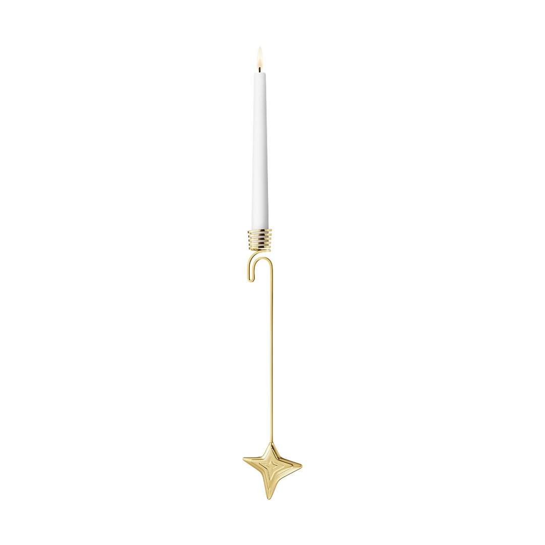 Candle Holder Four Point Star Gold 1