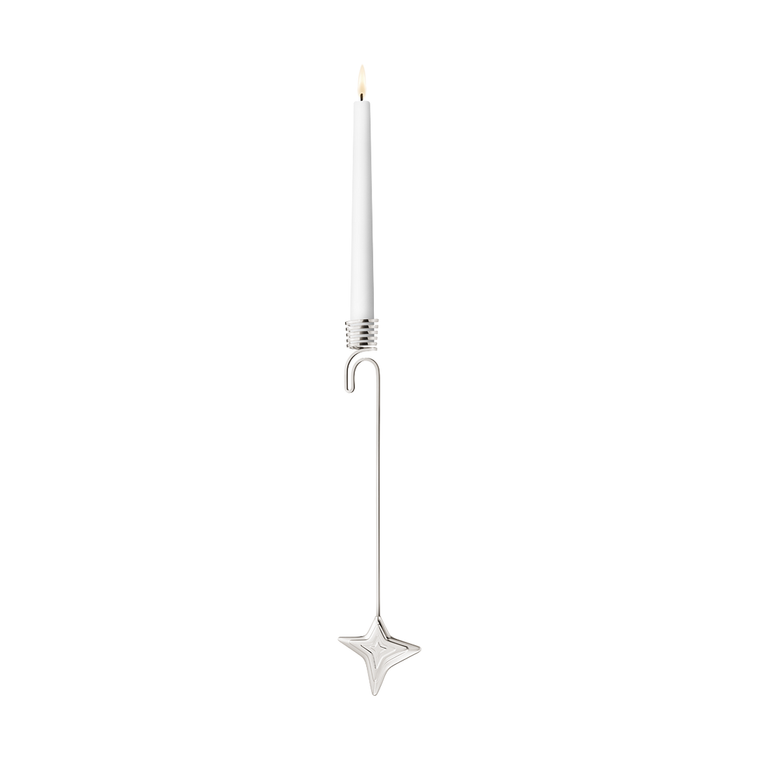 Candle Holder Four Point Star Palladium 1