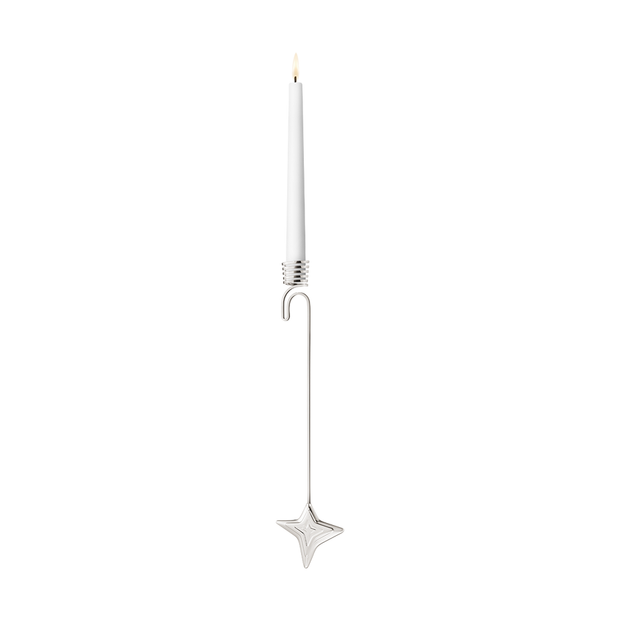 Candle Holder Four Point Star Palladium 1