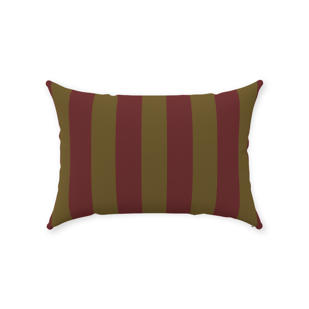 Olive Stripe Throw Pillow