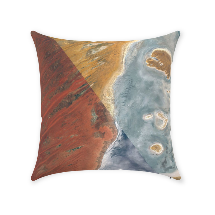 Arial Collage Throw Pillows