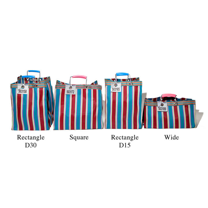 recycled plastic stripe bag rectangle d30 by puebco 503219 10