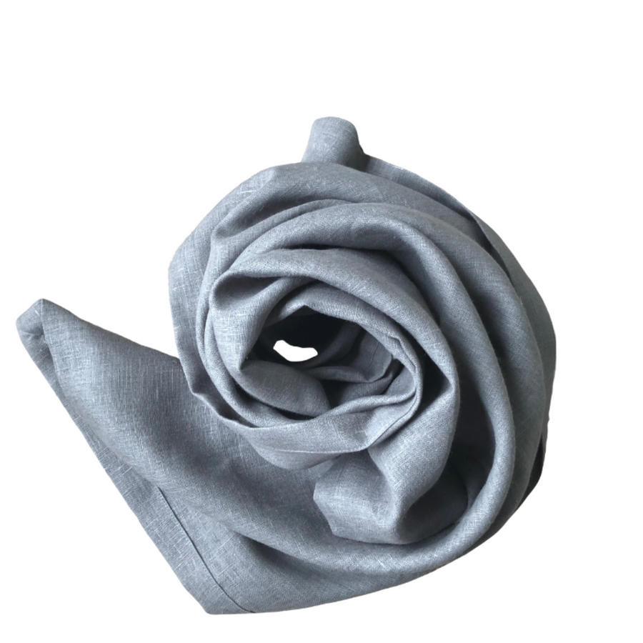 Linen Swaddle Blanket In Slate 1