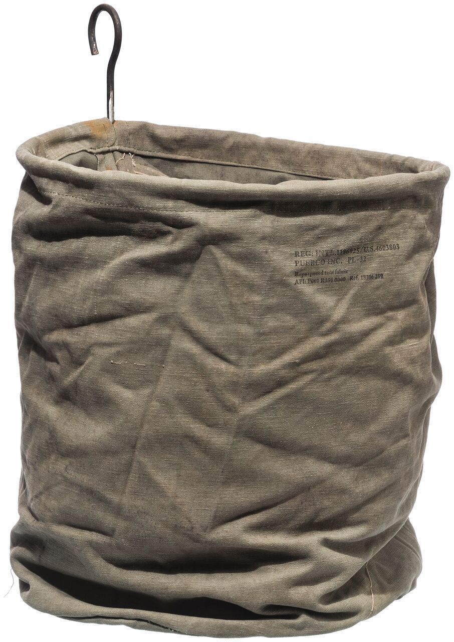 Large Vintage Tent Fabric Hook Basket Design By Puebco 1