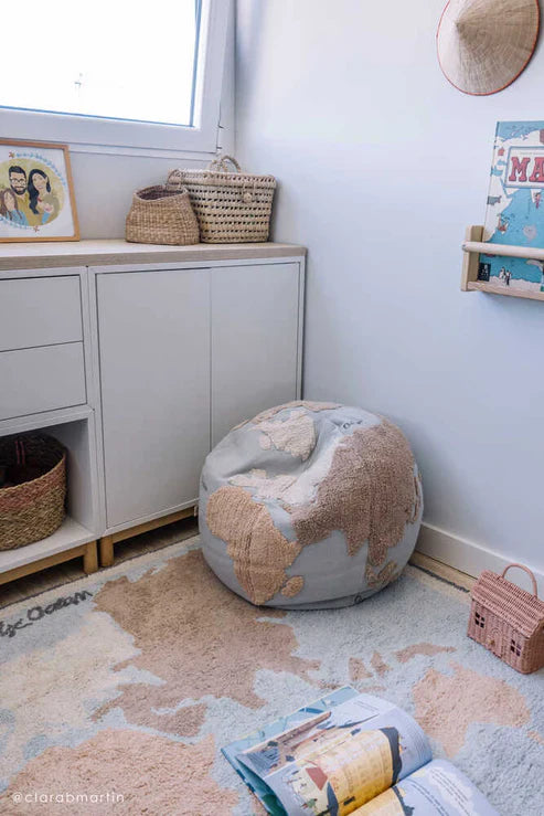 Vintage Map Washable Rug 7