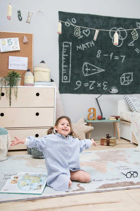 Vintage Map Washable Rug 6