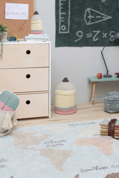 Vintage Map Washable Rug 4