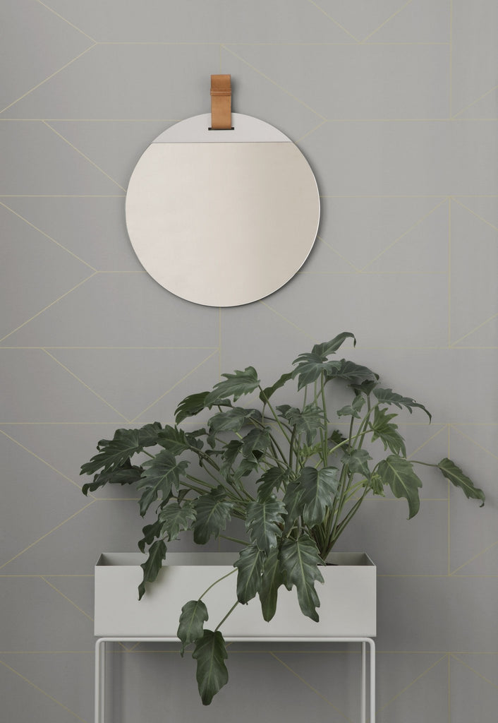 Lines Wallpaper in Grey by Ferm Living